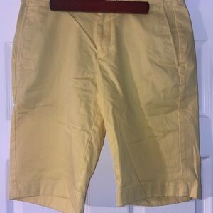 Brooks Brothers Yellow Flat Front Shorts